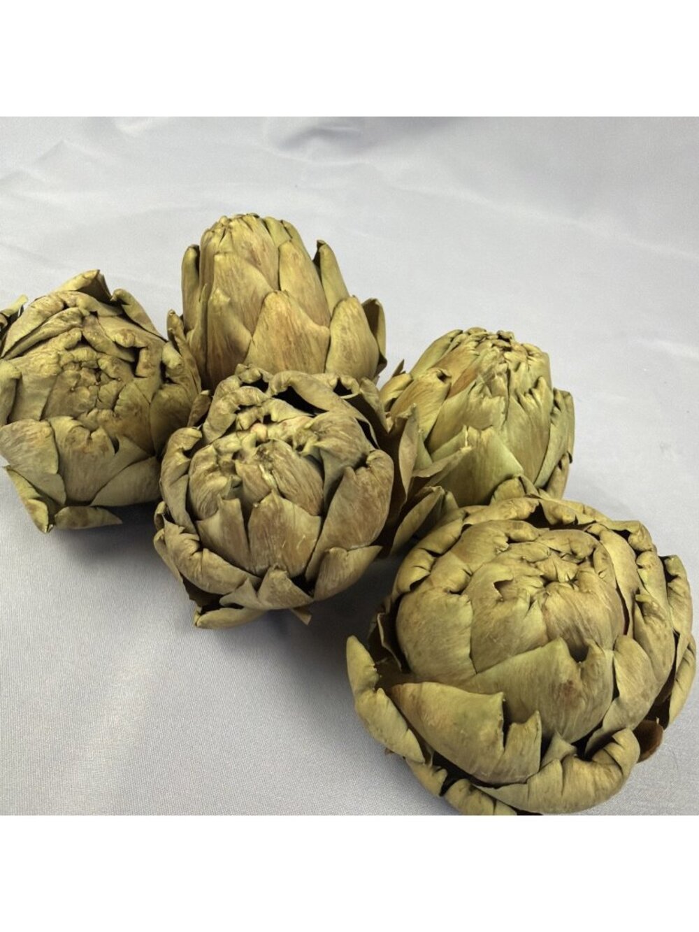 Artificial Faux Dried Artichoke Green Kitchen Decor Vegetables 5 pieces